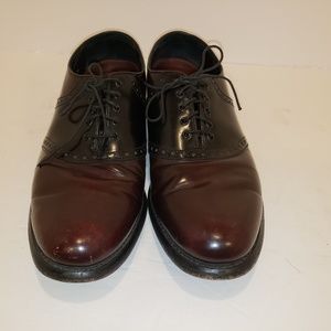 Florsheim Burgundy & Black Saddle Oxfords Size 10D